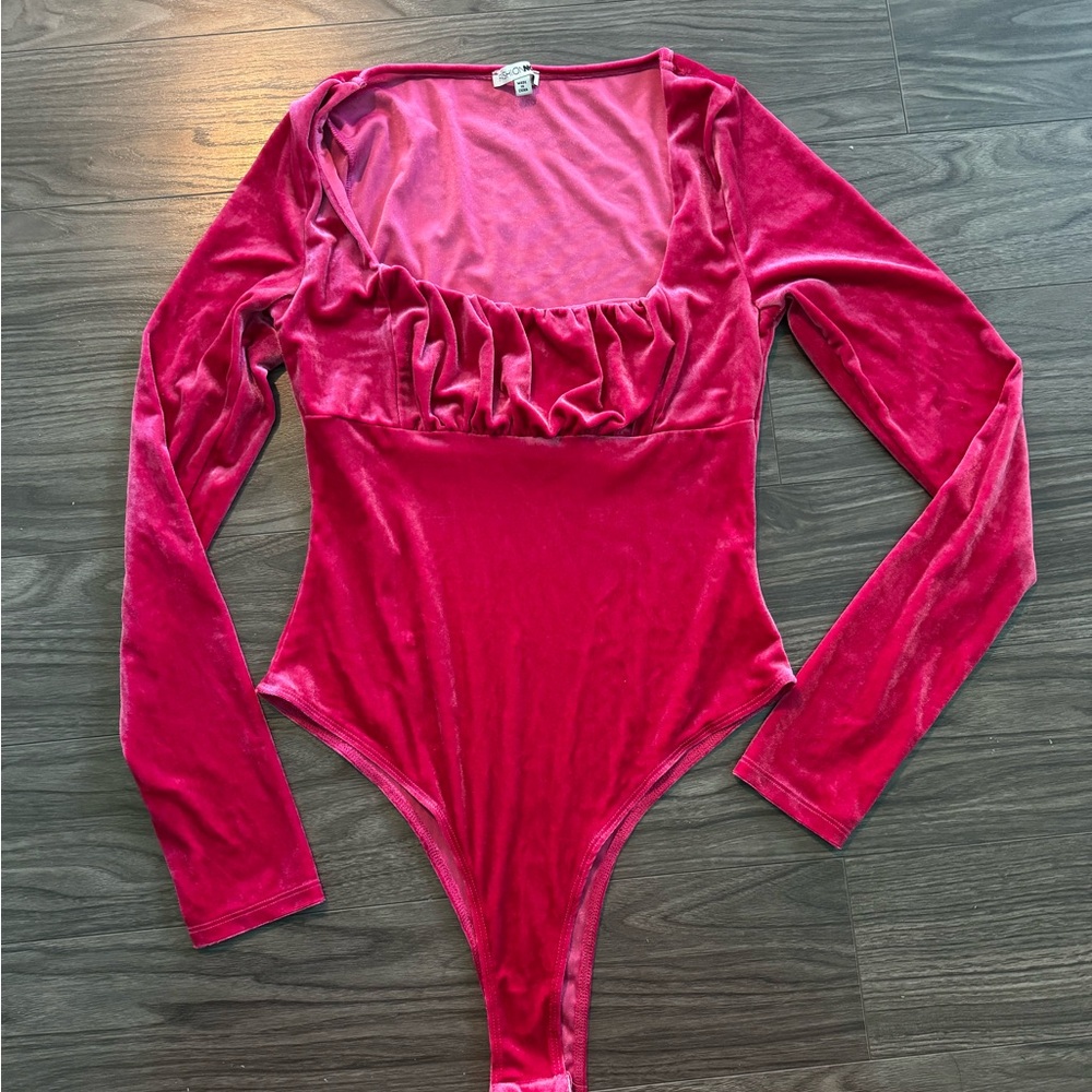 Fashion Nova Pink Sheer Top